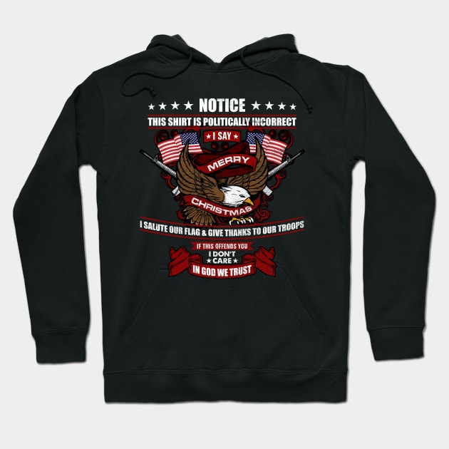 'God Bless America ' Funny Christmas Political Hoodie by ourwackyhome